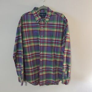 Polo Ralph Lauren Men's Multicolor Plaid Button Down Shirt Size XL